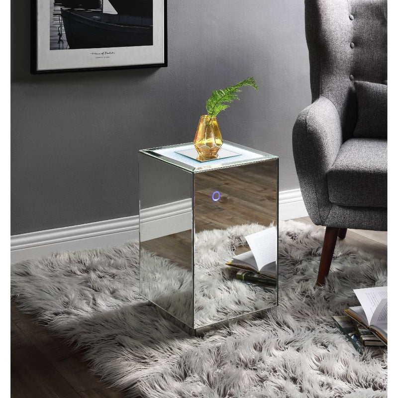 Nyoka - Accent Table - Mirrored & Faux Gems