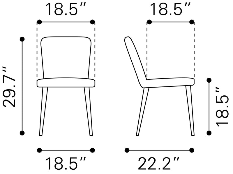 Manchester - Dining Chair (Set of 2) - Gray