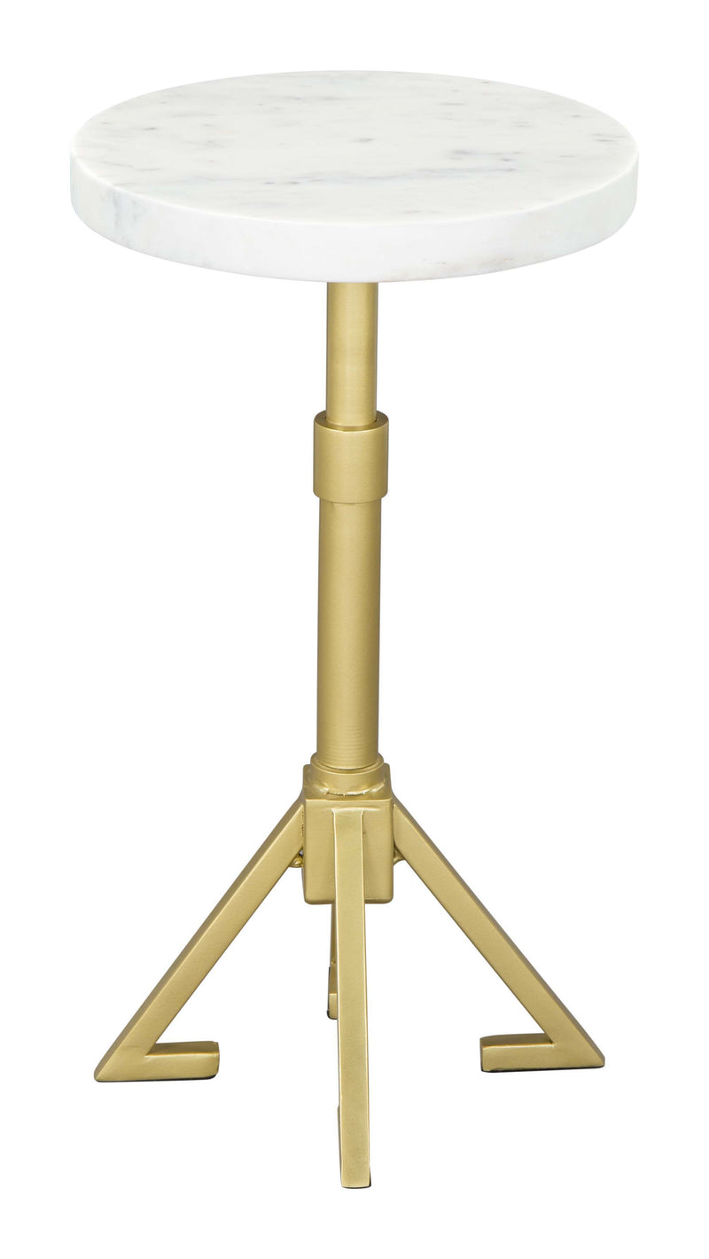 Maurice - Side Table - White & Gold