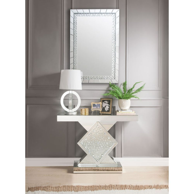 Nysa - Accent Table - Mirrored & Faux Crystals - 31"
