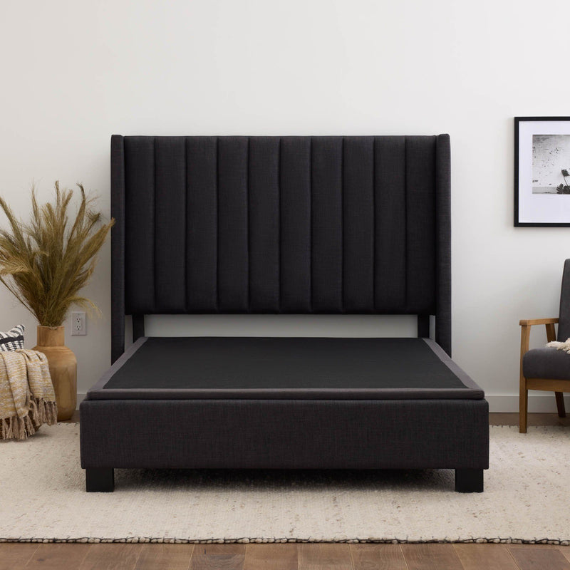 Highrise - Thin Deck Upholstered Platform Bed Frame