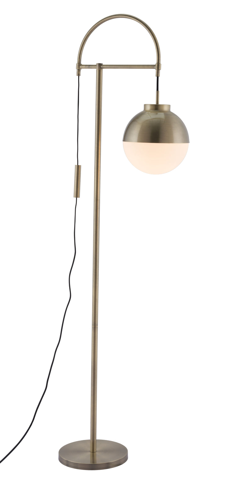 Waterloo - Floor Lamp - White & Bronze