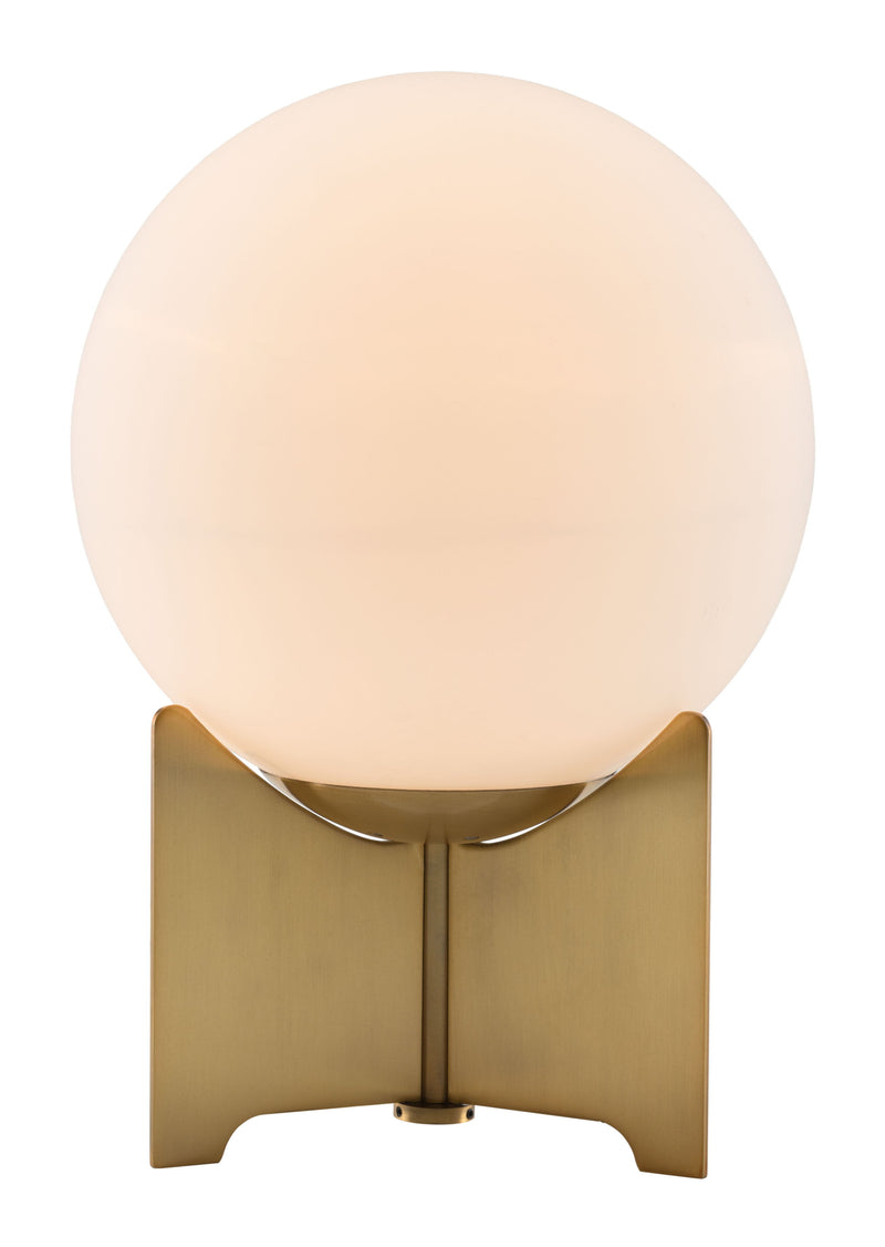 Pearl - Table Lamp - White & Brass