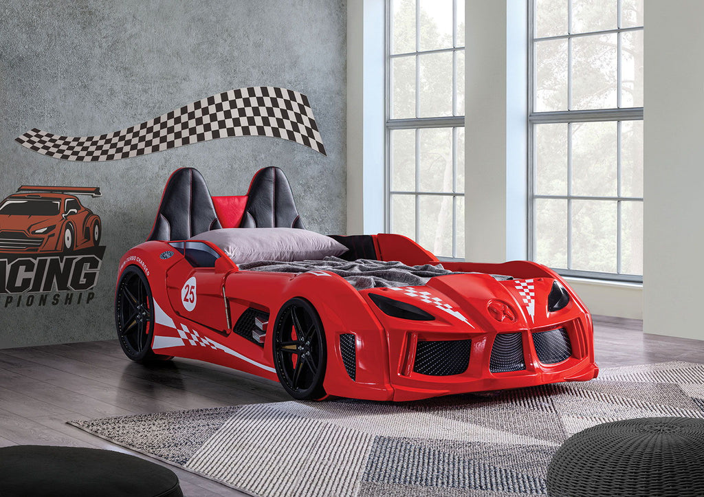 Trackster - Twin Car Bed - Red