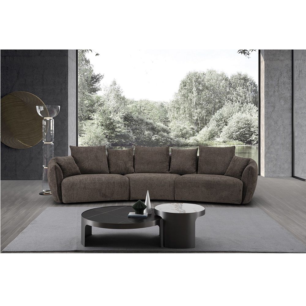 Bash - Sofa With 7 Pillows - Dark Brown