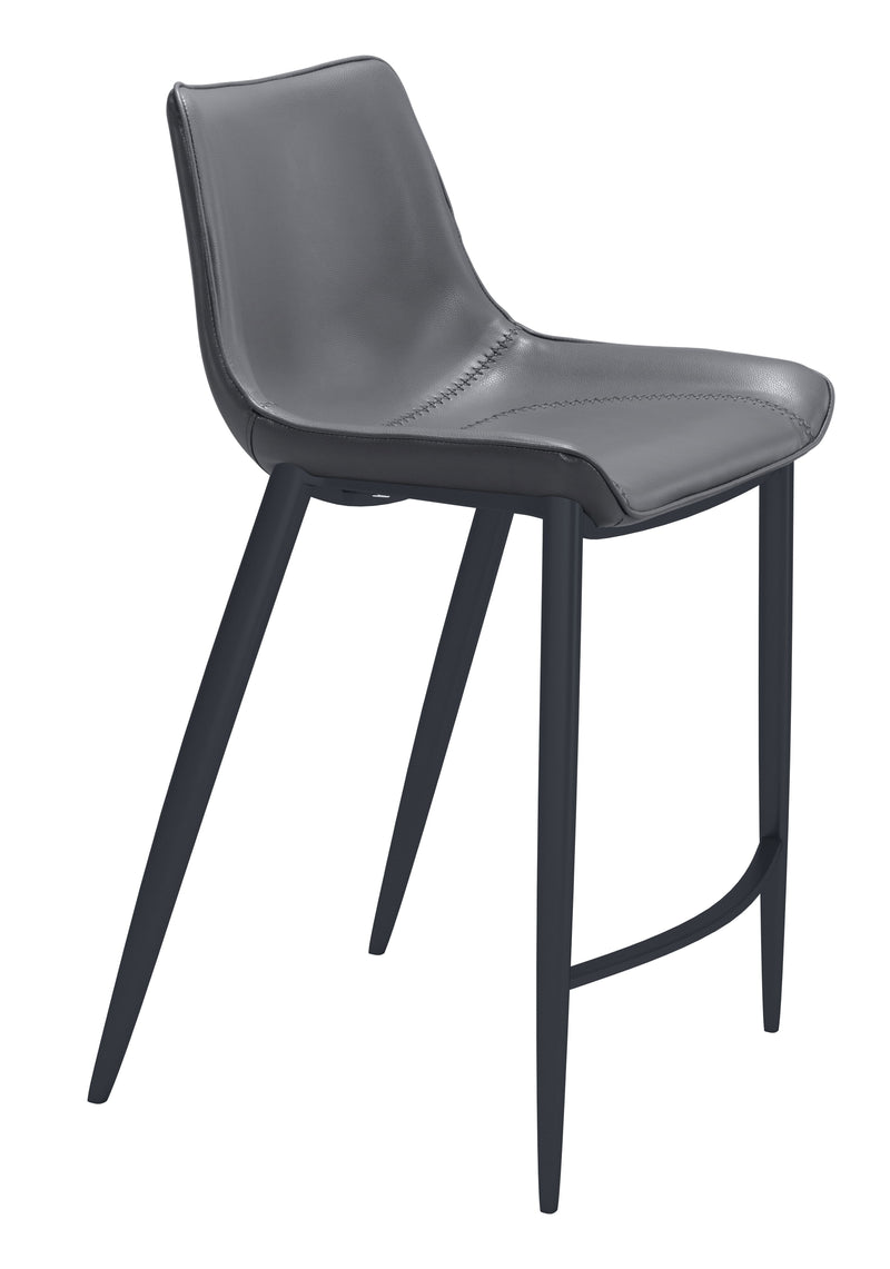 Magnus - Counter Chair (Set of 2) - Dark Gray & Black