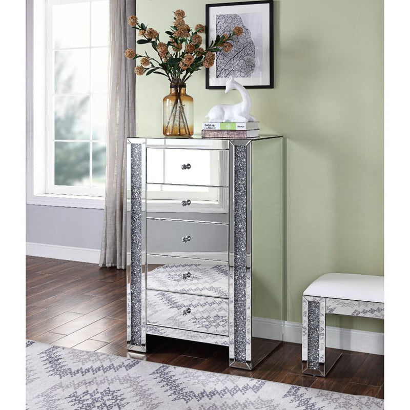 Noralie - Chest - Mirrored & Faux Diamonds