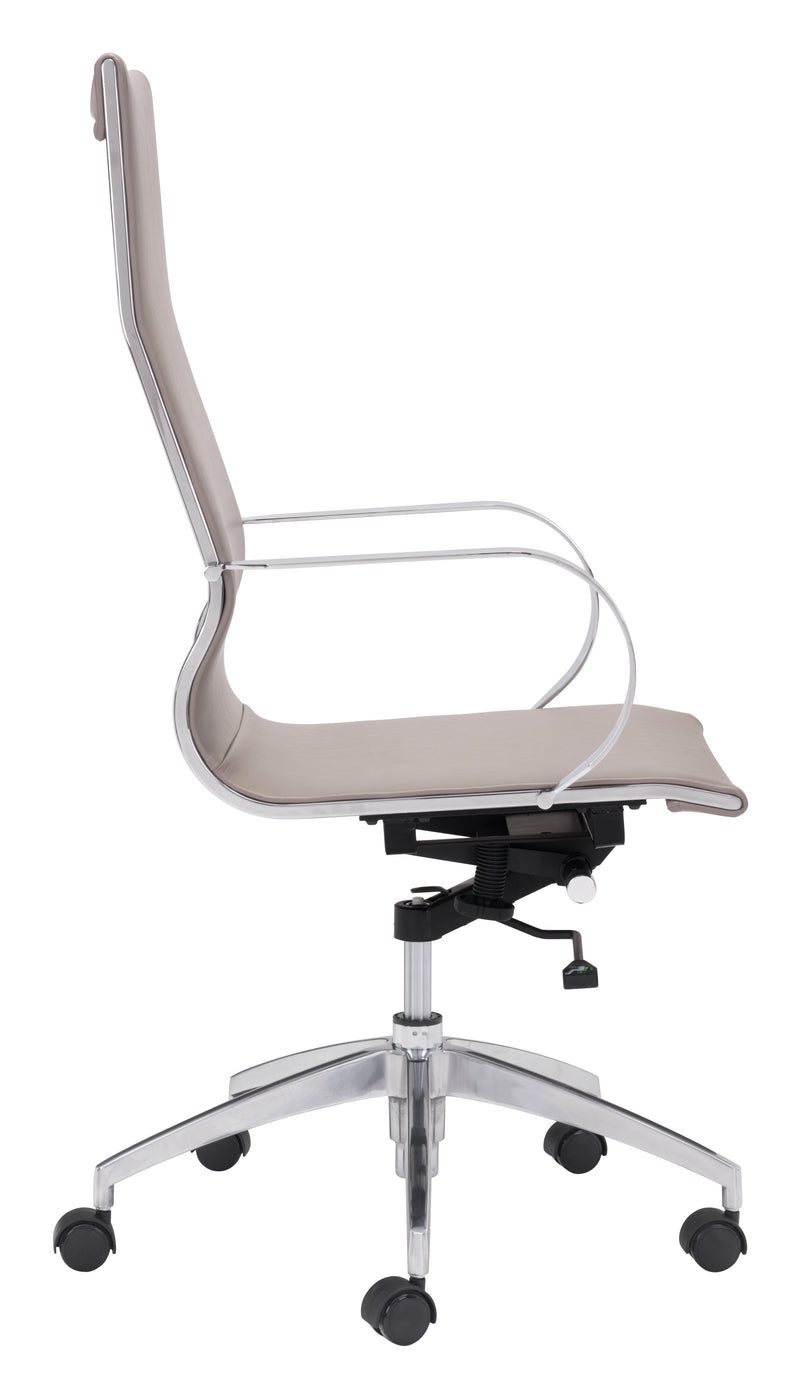 Glider - High Back Office Chair - Taupe
