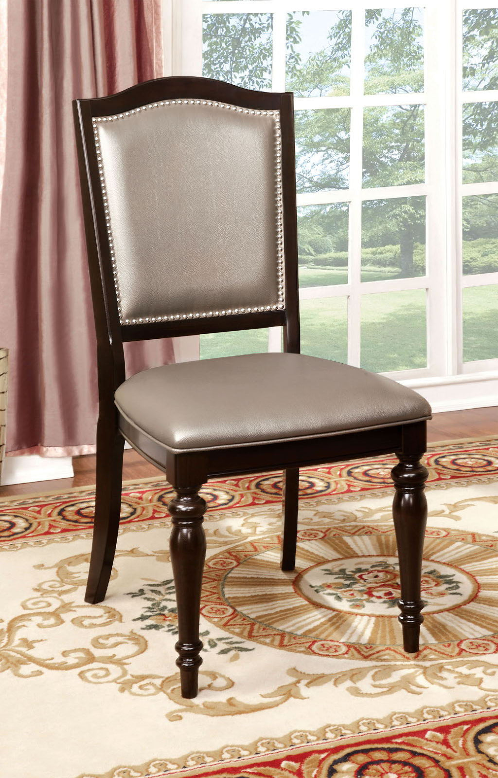 Harrington - Side Chair (Set of 2) - Dark Walnut / Pewter