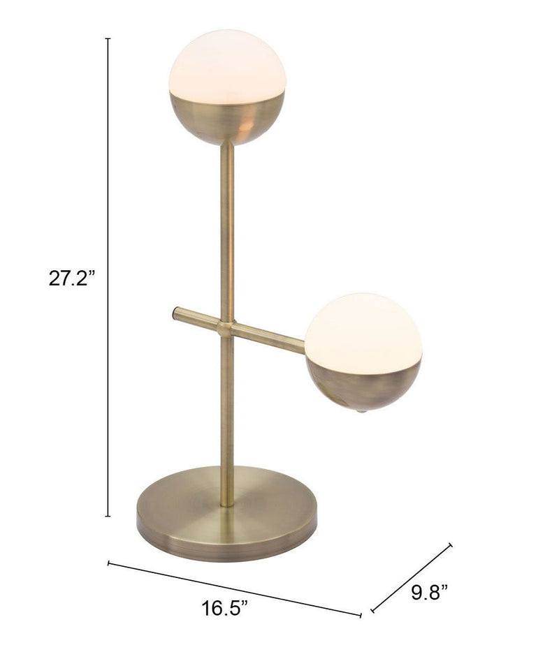 Waterloo - Table Lamp - White & Bronze