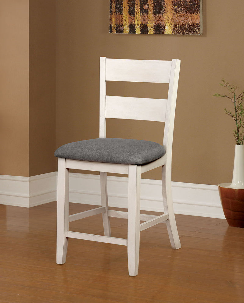 Anadia - Counter Height Side Chair (Set of 2) - Antique White / Gray