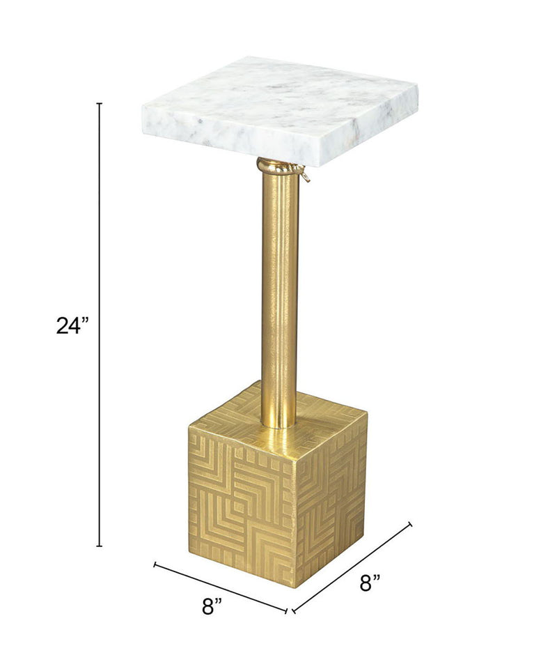 Josef - Side Table - White & Gold