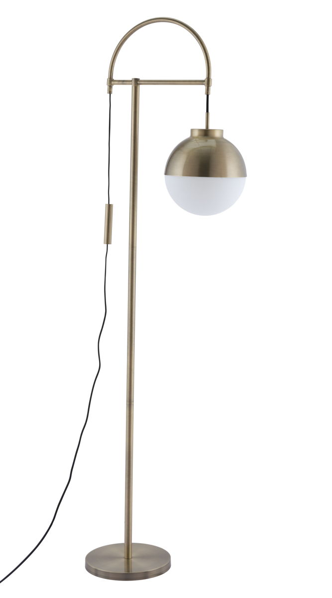 Waterloo - Floor Lamp - White & Bronze