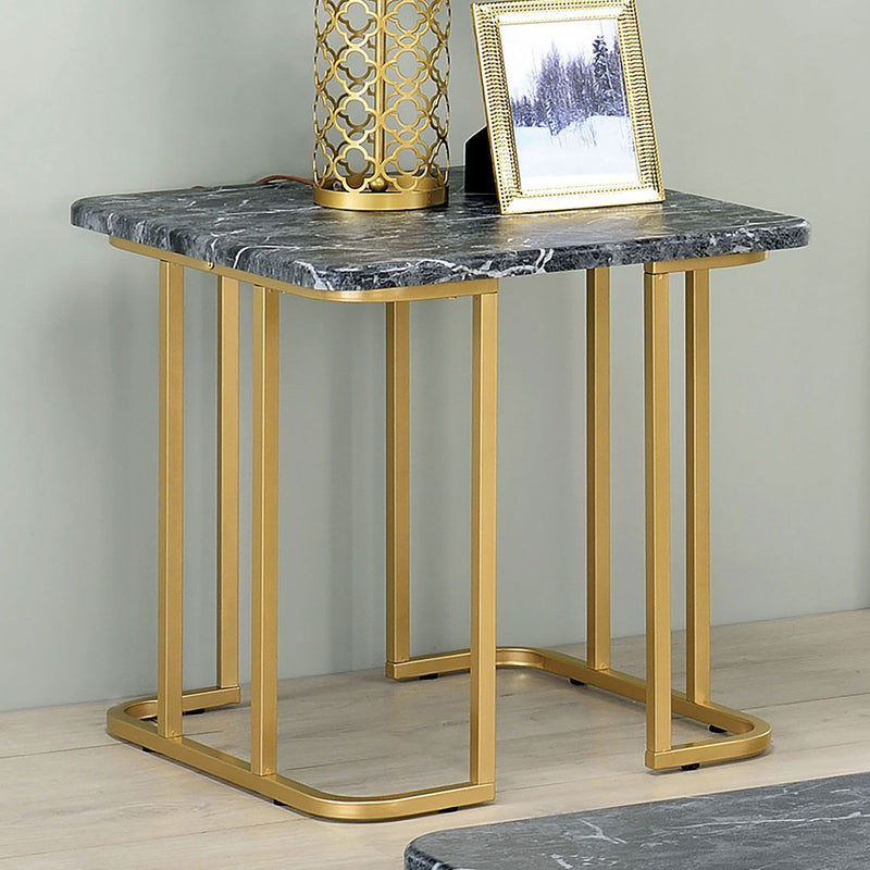 Calista - End Table - Gold / Black