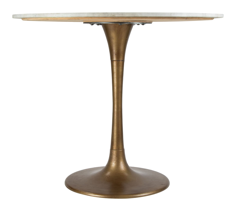 Fullerton - Dining Table - White & Gold