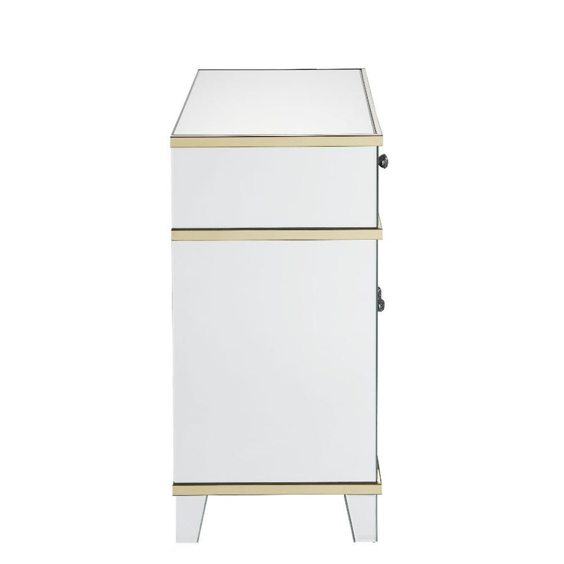 Osma - Accent Table - Mirrored & Gold