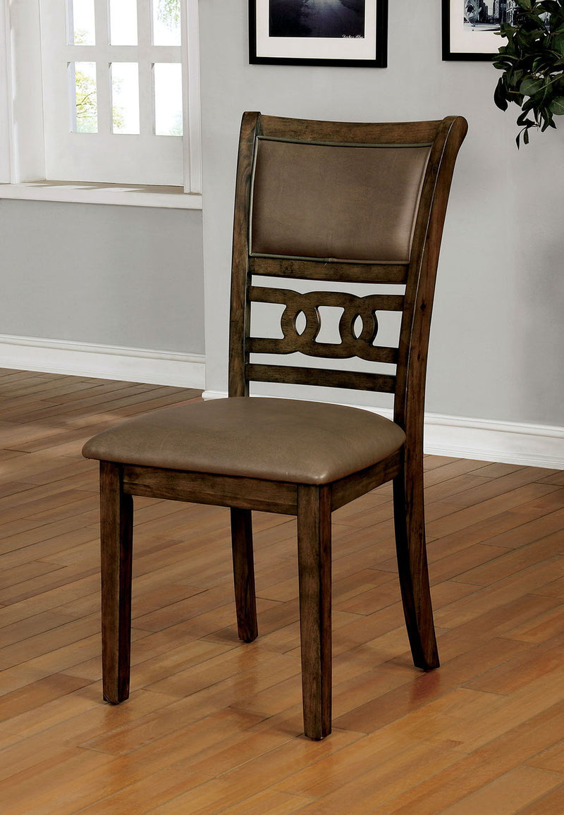 Holly - Side Chair (Set of 2) - Antique Walnut / Warm Gray