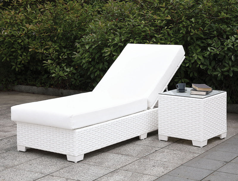 Somani - Cushion & End Table - White