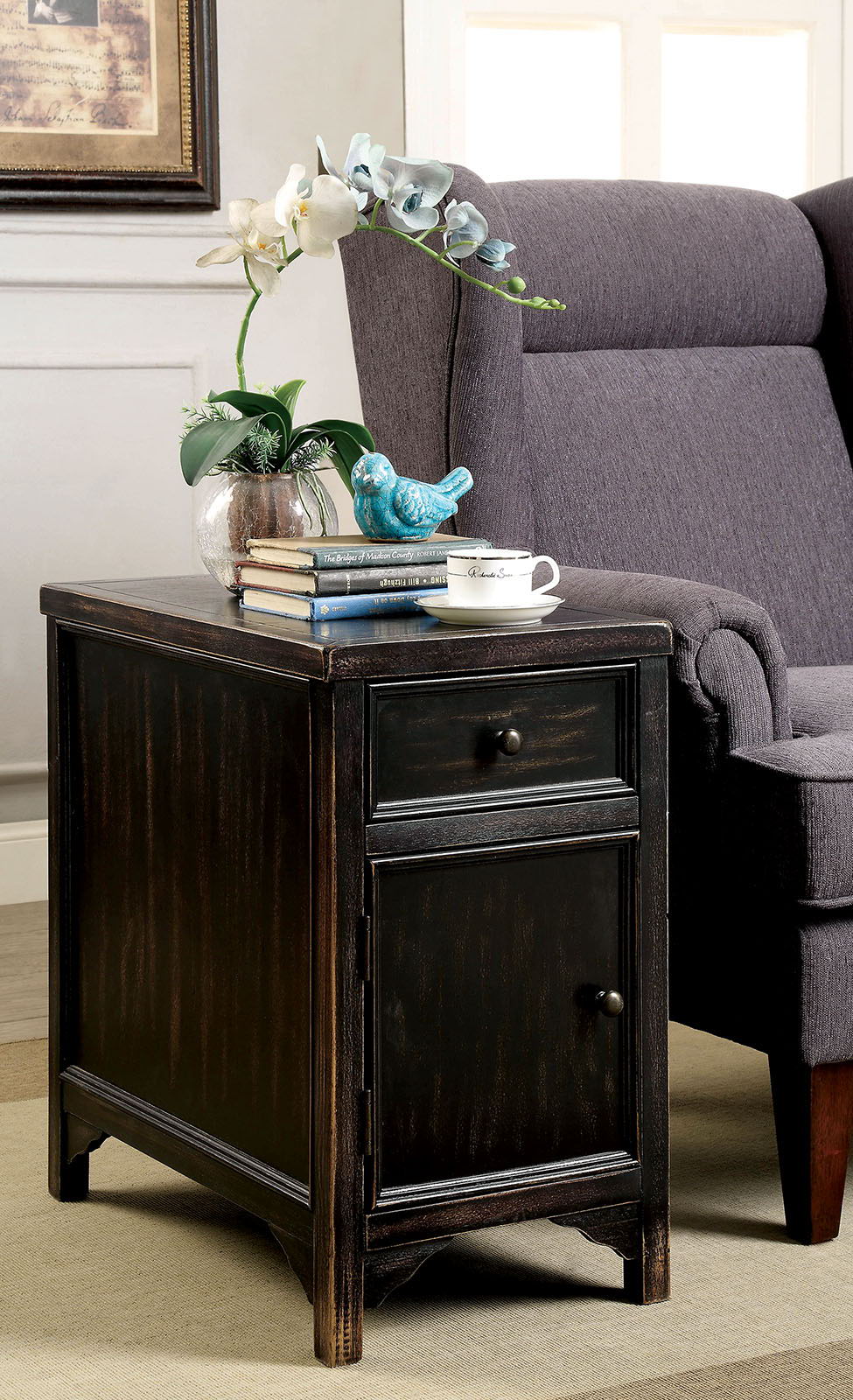 Meadow - Side Table - Antique Black