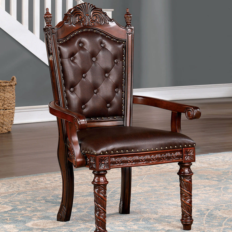 Canyonville - Arm Chair (Set of 2) - Brown Cherry / Dark Brown