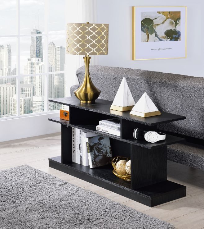 Sollix - Accent Table - Black Finish