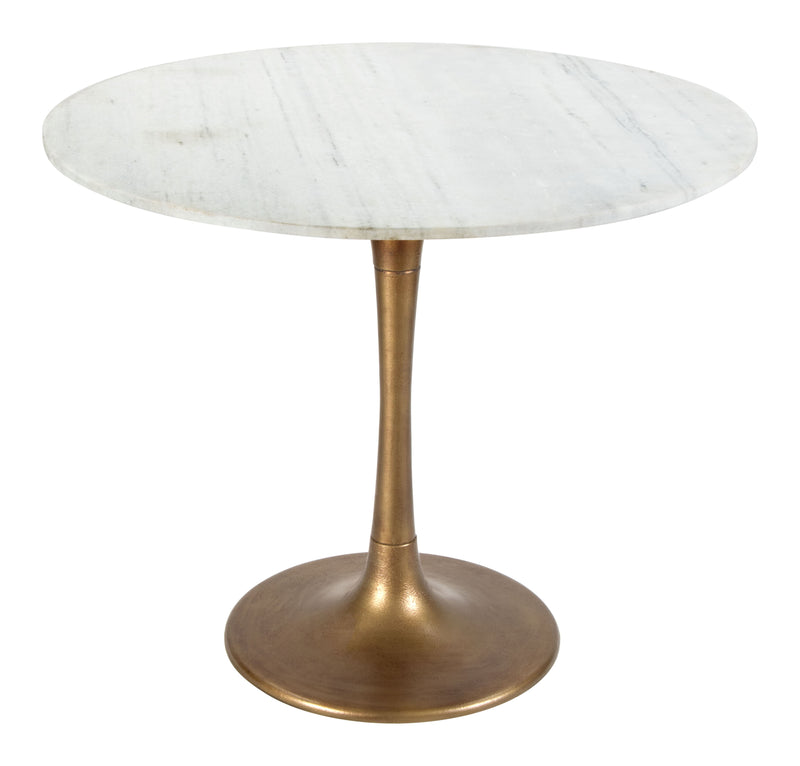 Fullerton - Dining Table - White & Gold