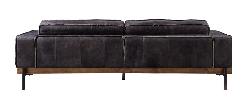 Silchester - Sofa - Antique Ebony Top Grain Leather