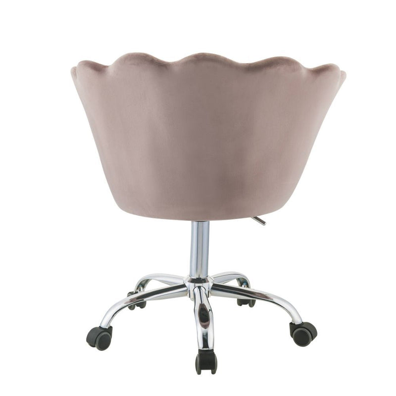 Micco - Office Chair - Rose Quartz Velvet & Chrome