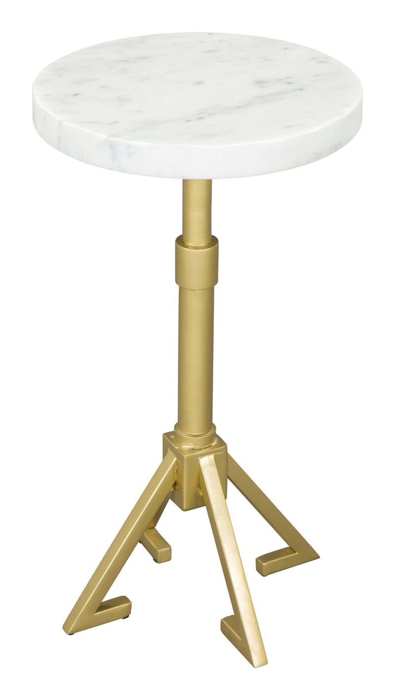 Maurice - Side Table - White & Gold