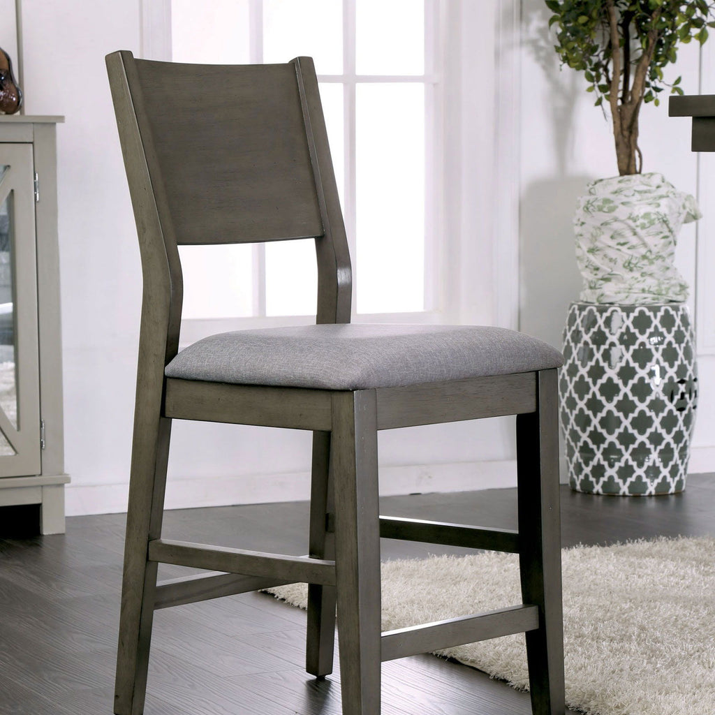 Anton - Counter Height Chair (Set of 2) - Gray / Light Gray