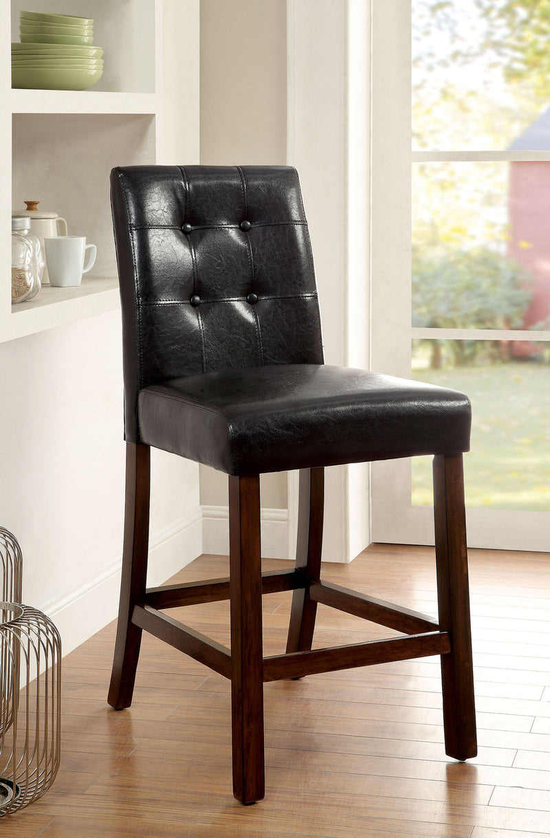 Marstone - Counter Height Chair (Set of 2) - Brown Cherry / Black