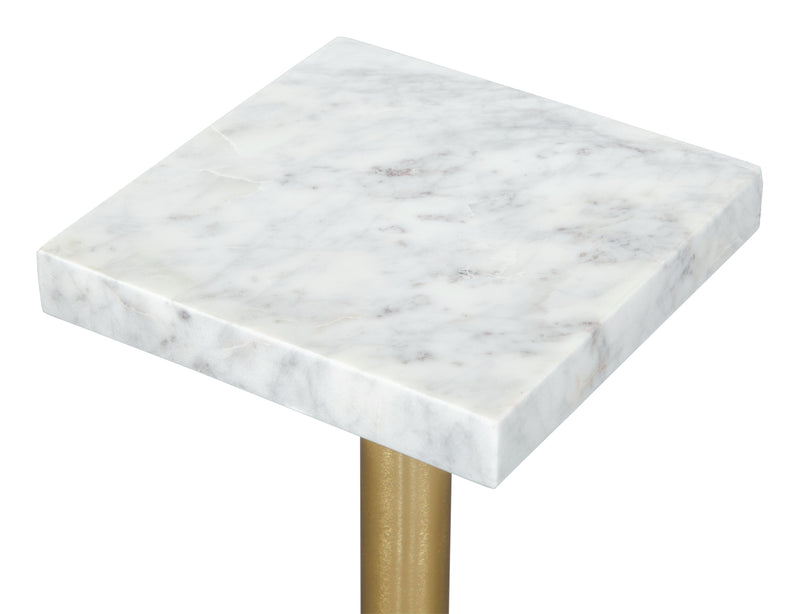 Josef - Side Table - White & Gold