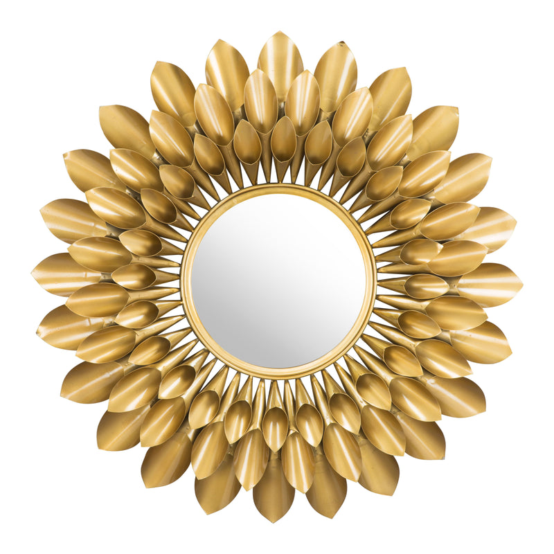 Sunflower - Round Mirror - Gold