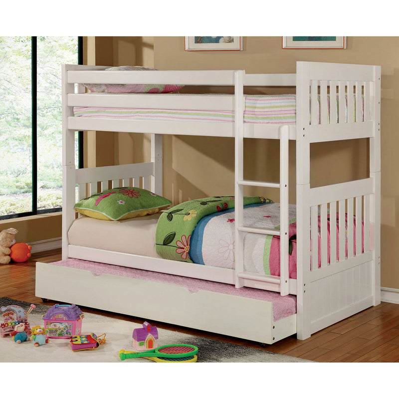 Canberra - Twin Over Twin Bunk Bed - White
