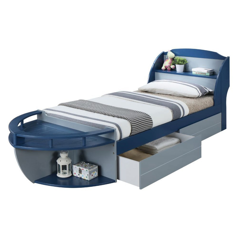 Neptune II - Twin Bed - Gray & Navy