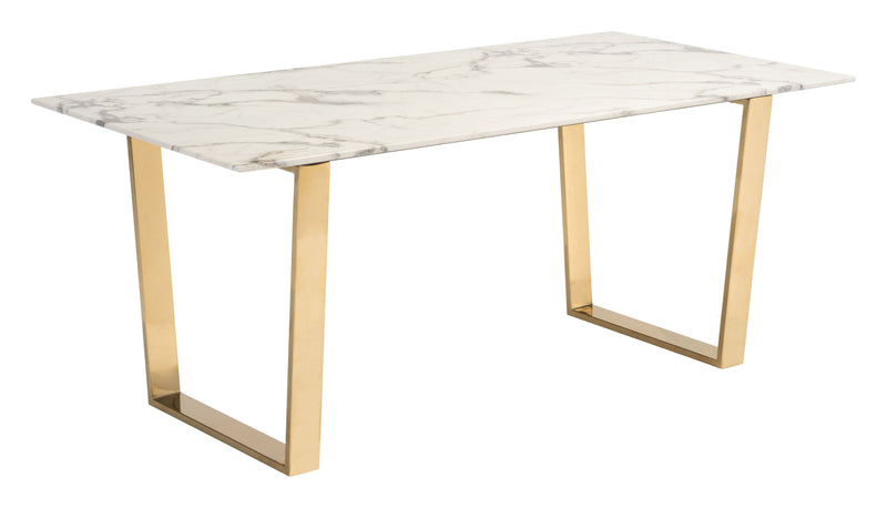 Atlas - Dining Table - White & Gold