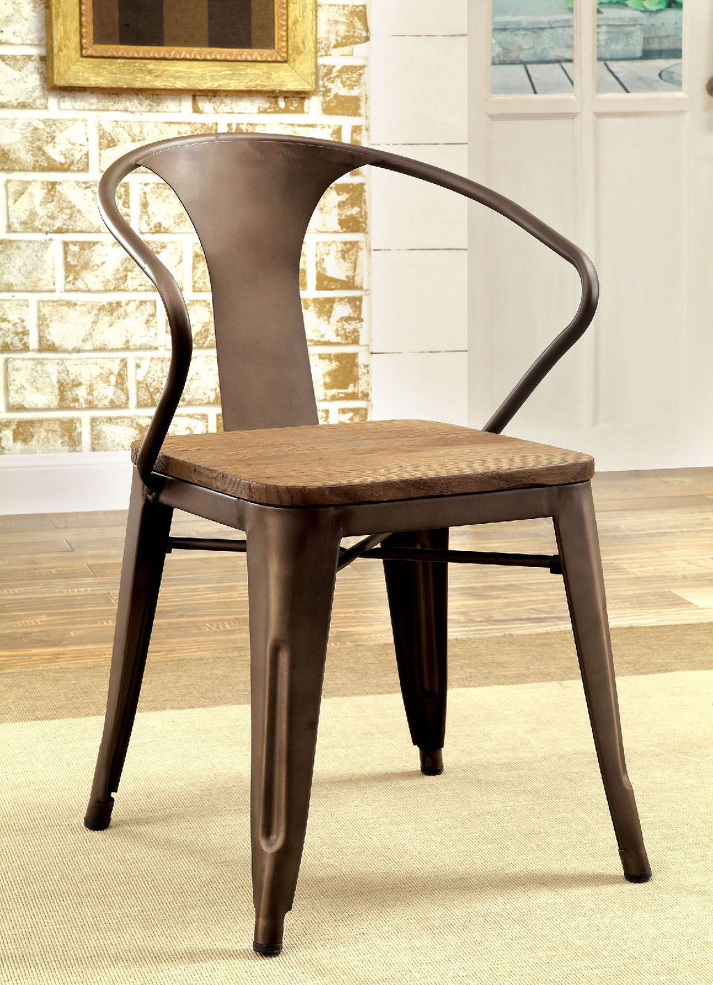 Cooper - Side Chair (Set of 2) - Dark Bronze / Dark Oak