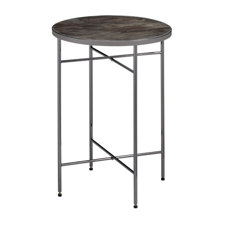 Bage - Accent Table - Glass & Black Nickel