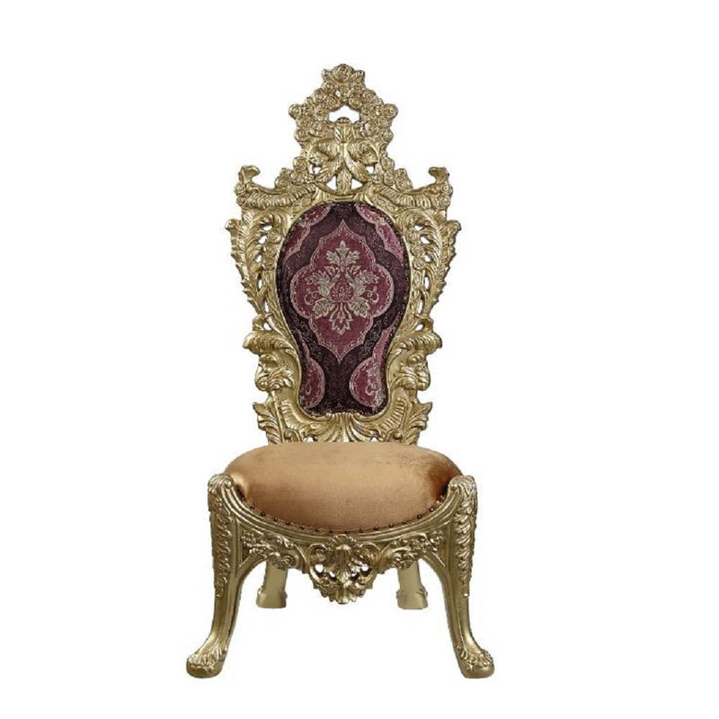Bernadette - Side Chair (Set of 2) - Pattern Fabric & Gold Finish