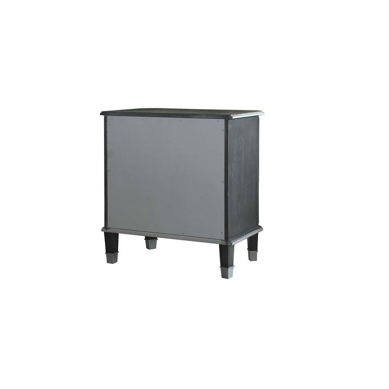 House - Beatrice Nightstand - Charcoal & Light Gray Finish