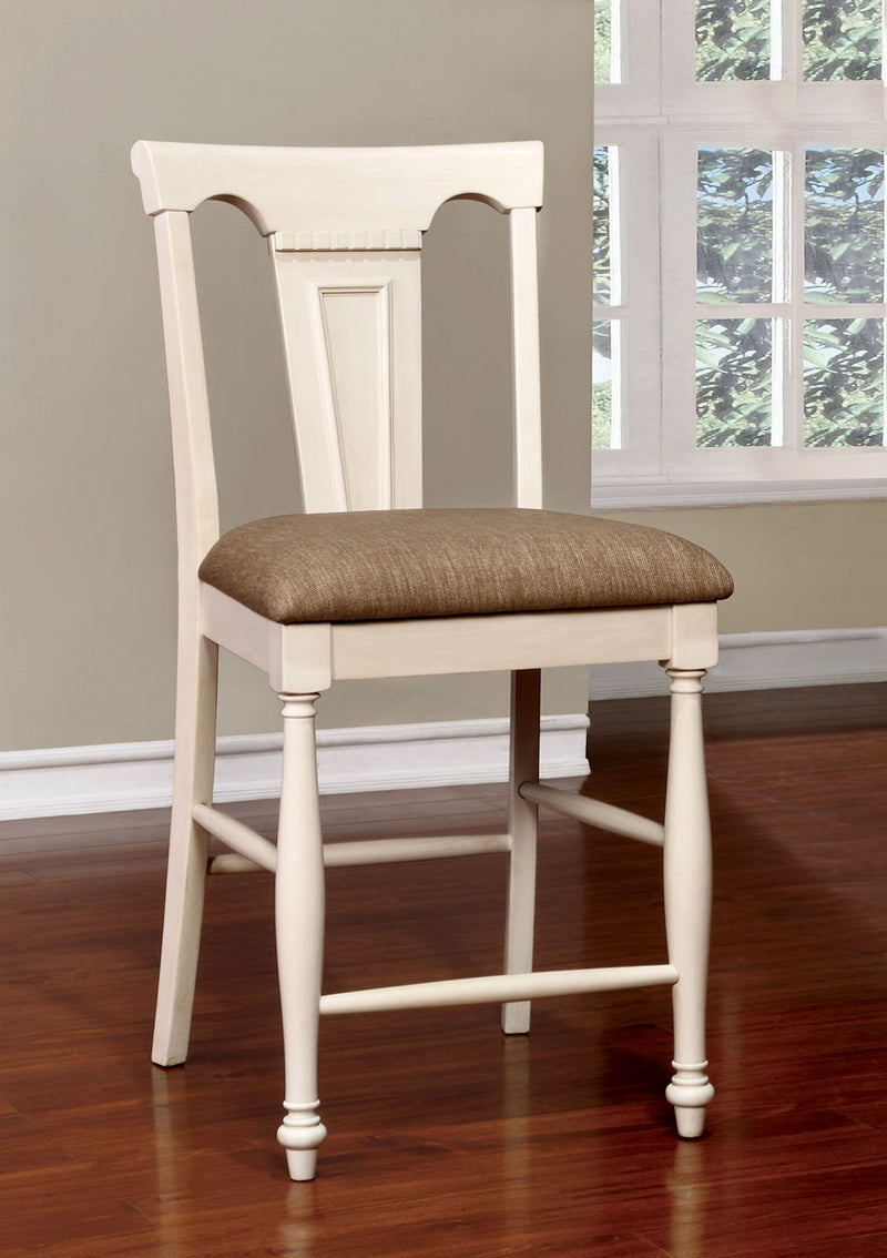 Sabrina - Counter Height Chair (Set of 2) - Off-White / Tan