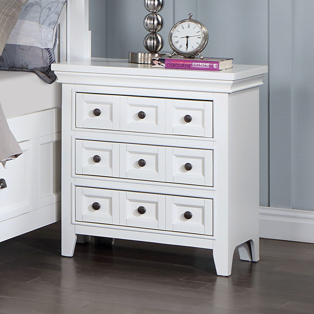Castile - Nightstand With USB - White
