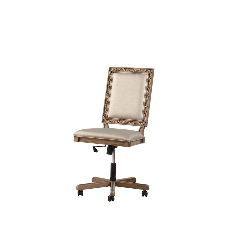 Orianne - Executive Office Chair - Champagne PU & Antique Gold