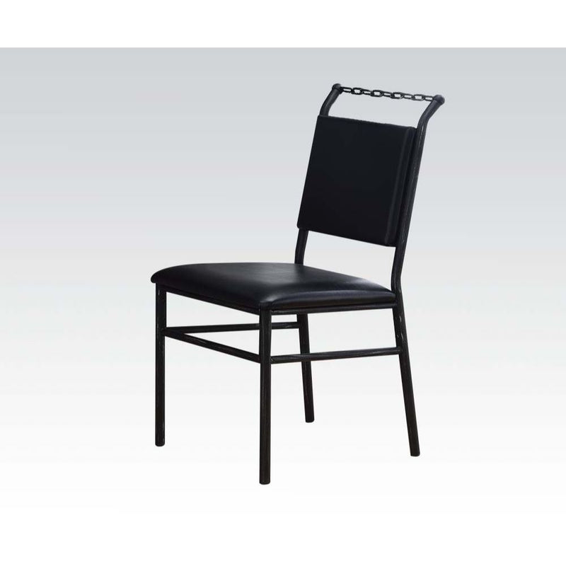 Jodie - Chair - Black PU & Antique Black