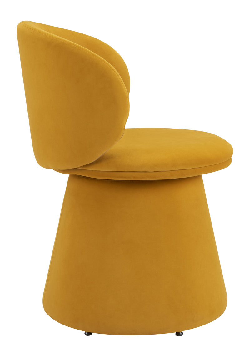 Oblic - Swivel Dining Chair - Orange