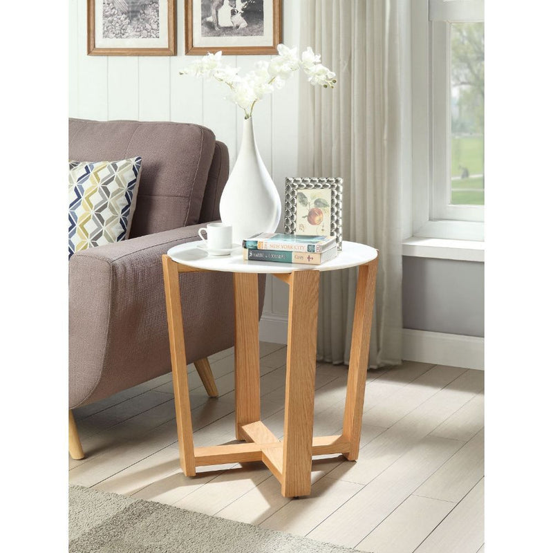 Tartan - Accent Table - Marble & Natural