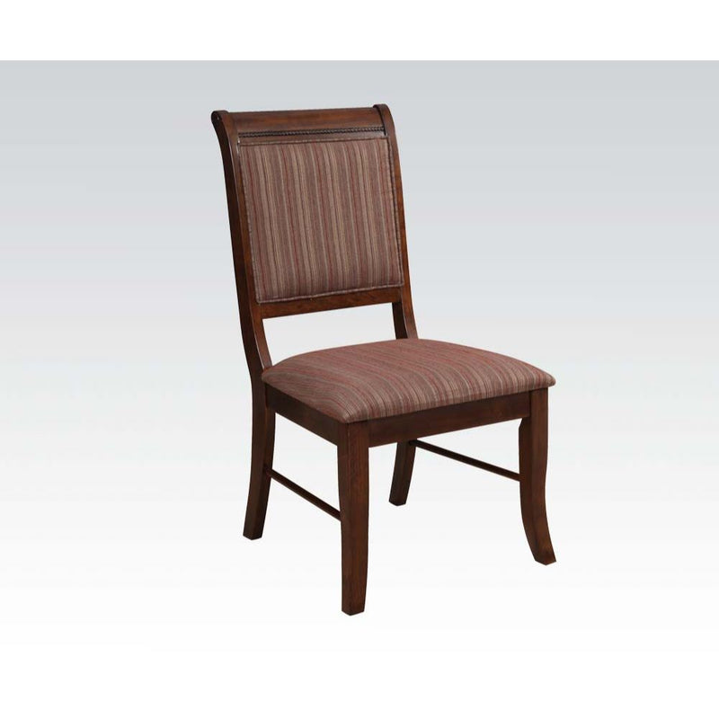 Mahavira - Side Chair (Set of 2) - Fabric & Espresso