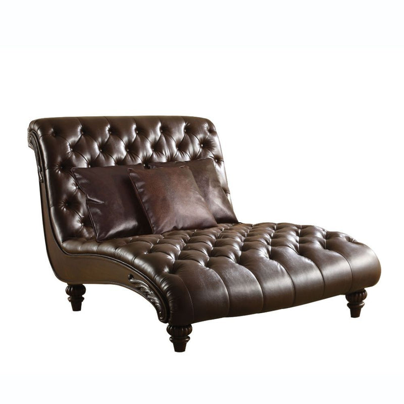 Anondale - Chaise - 2-Tone Brown PU