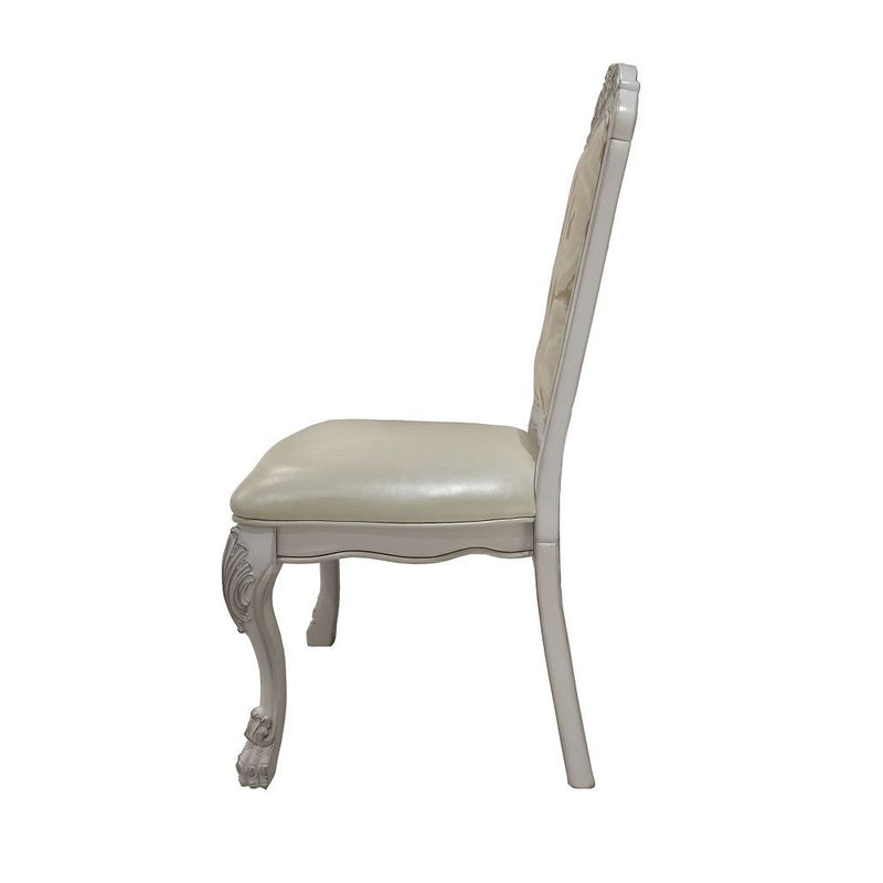 Dresden - Side Chair (Set of 2) - PU & Bone White Finish