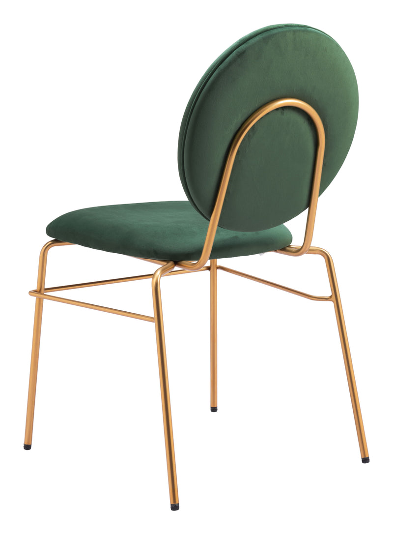 Odessa - Dining Chair (Set of 2) - Green & Gold